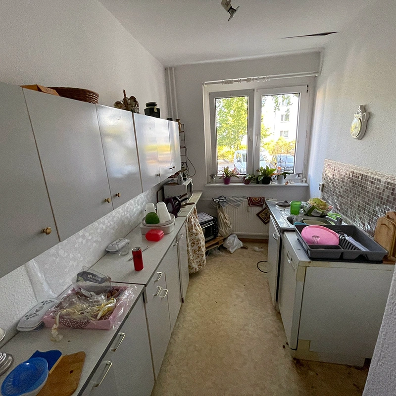 Wohnungsauflösung Berlin Potsdam Küche vorher